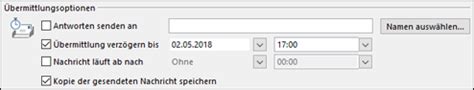 Verzögern oder Planen des Sendens von E.